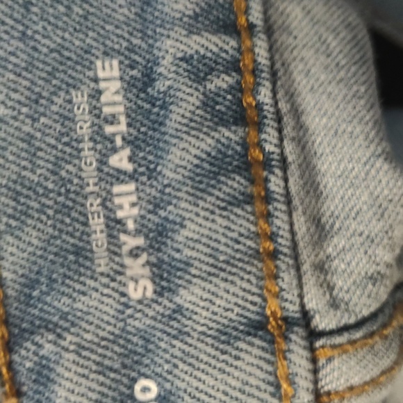 🔹Higher High-Waisted Button-Fly Sky-Hi A-Line Cut-Off Jean Shorts for Women - Picture 5 of 6